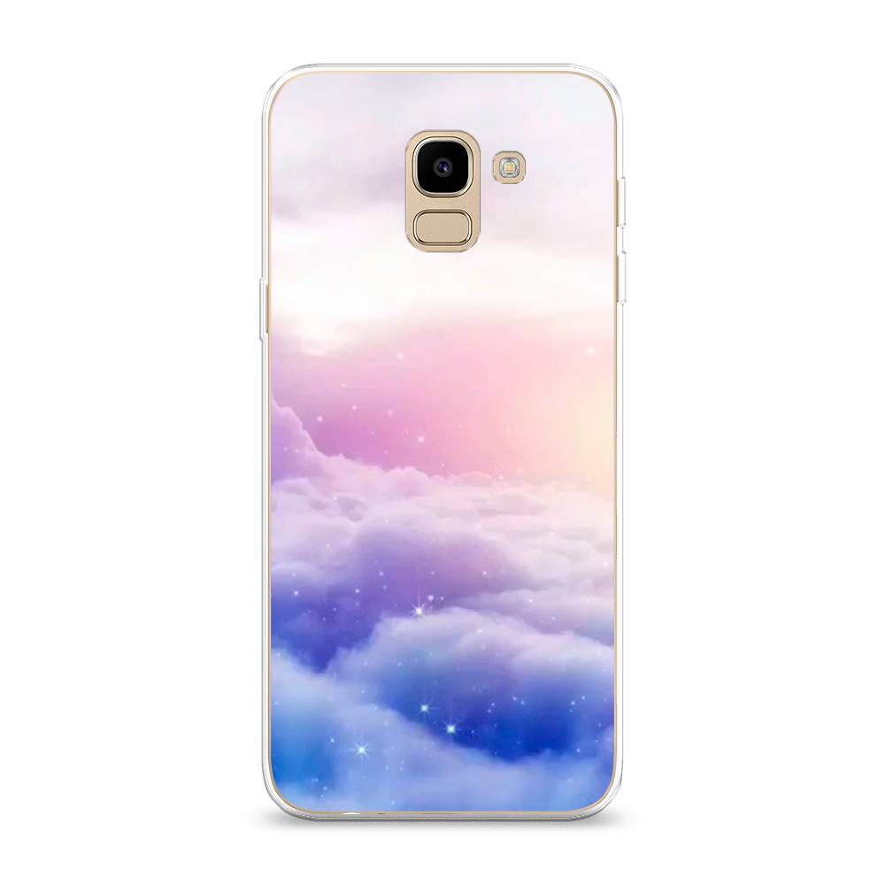

Чехол на Samsung Galaxy J6 2018 "Небеса", Голубой;белый;розовый, 26150-2