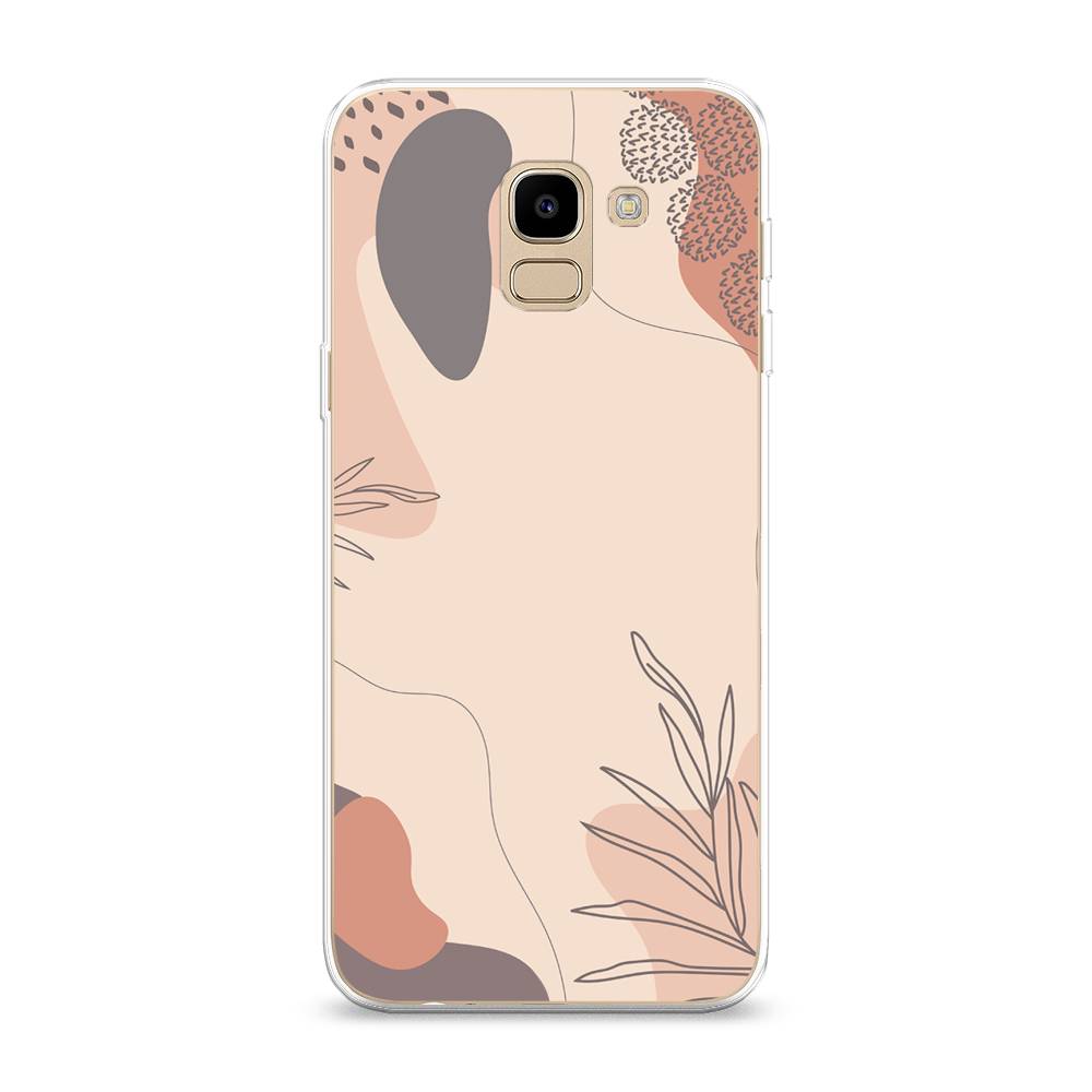 

Чехол на Samsung Galaxy J6 2018 "Нюдовые тона", Коричневый;серый, 26150-4