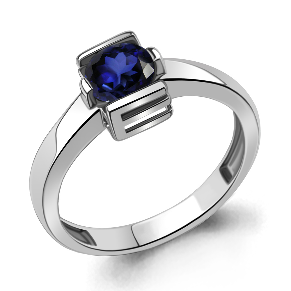 

Кольцо из серебра с сапфиром искусственным Aquamarine Aquamarine 67753Б_925_р р, 67753Б_925_р
