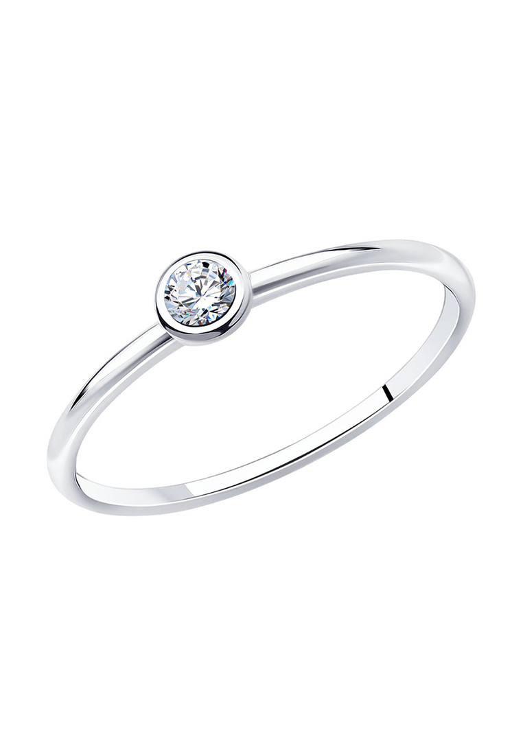 Кольцо помолвочное из серебра с фианитом р. 15,5 Kari Jewelry К630-2284