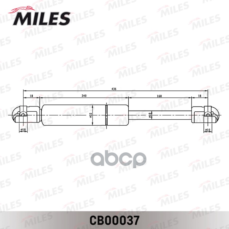 

Упор Газовый Miles Cb00037 Toyota Land Cruiser 100 98-07 L/ R / Амортизатор Капота Miles а
