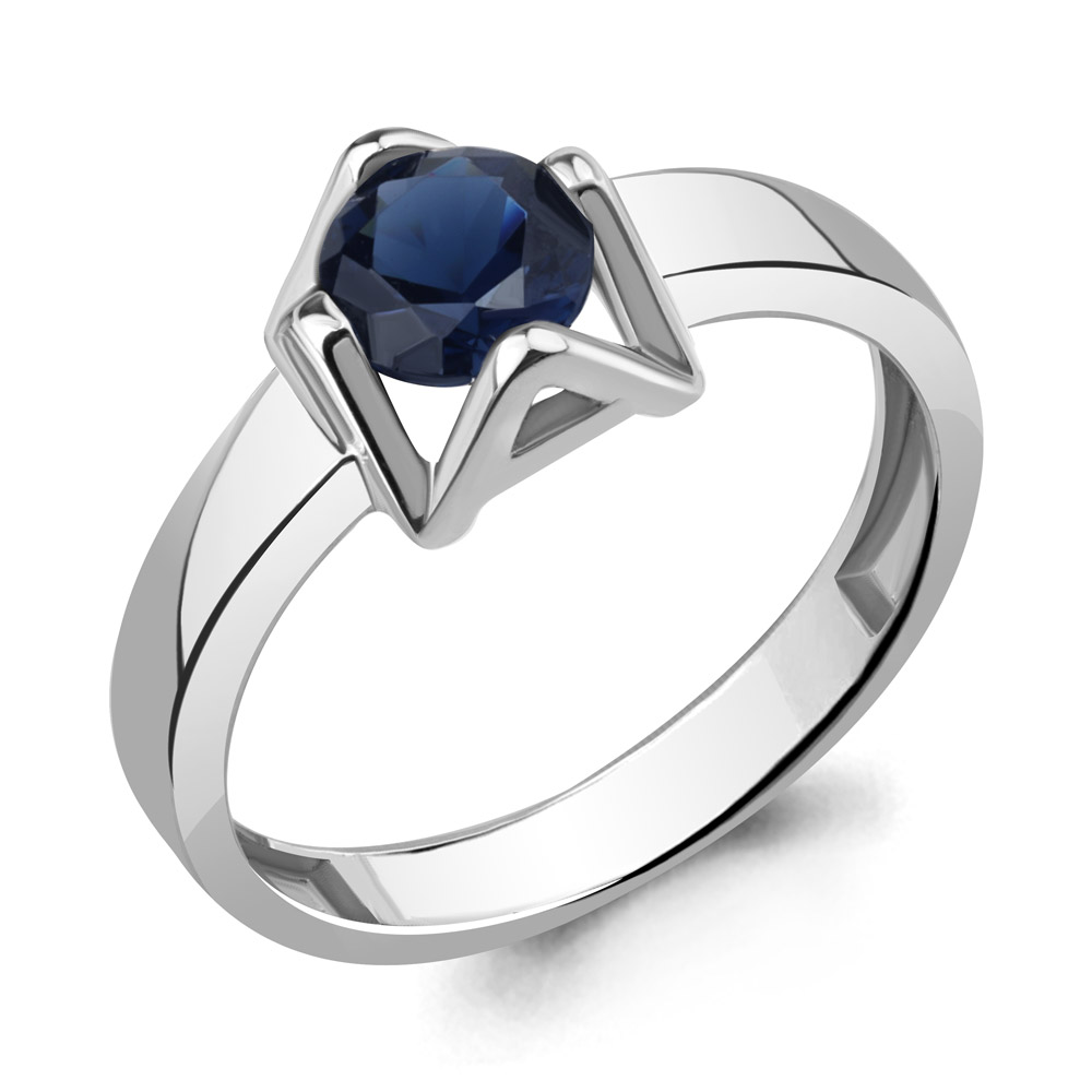 

Кольцо из серебра с сапфиром искусственным Aquamarine Aquamarine 67752Б_925_р р. 18,5, 67752Б_925_р