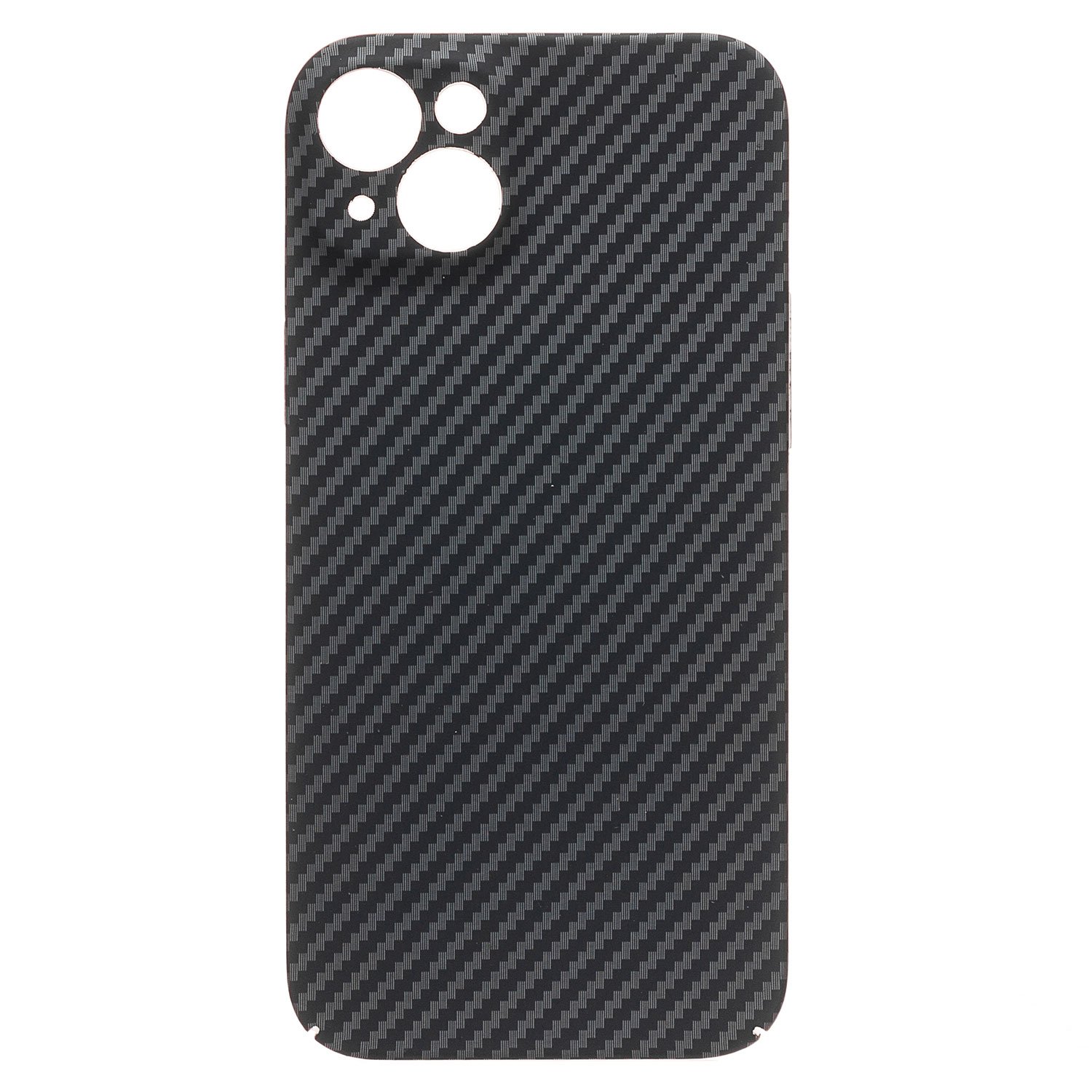 Чехол iPhone 14 Plus пластиковый с закрытой камерой №3 <черный>