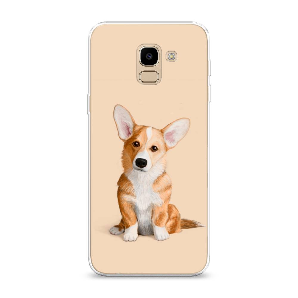 

Чехол на Samsung Galaxy J6 2018 "Грустный Корги", Коричневый;бежевый, 26150-1