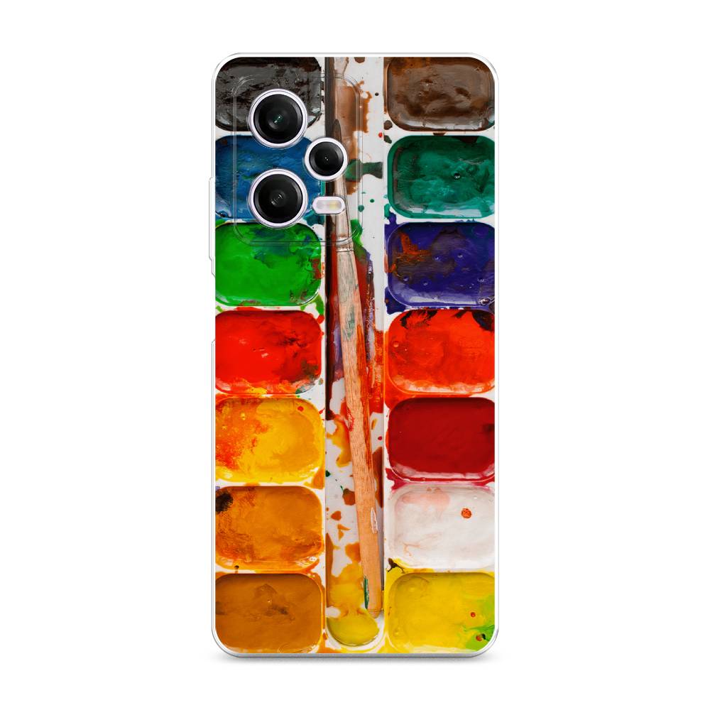 

Чехол на Xiaomi Redmi Note 12 Pro "Акварель", Красный;желтый;синий, 317050-4