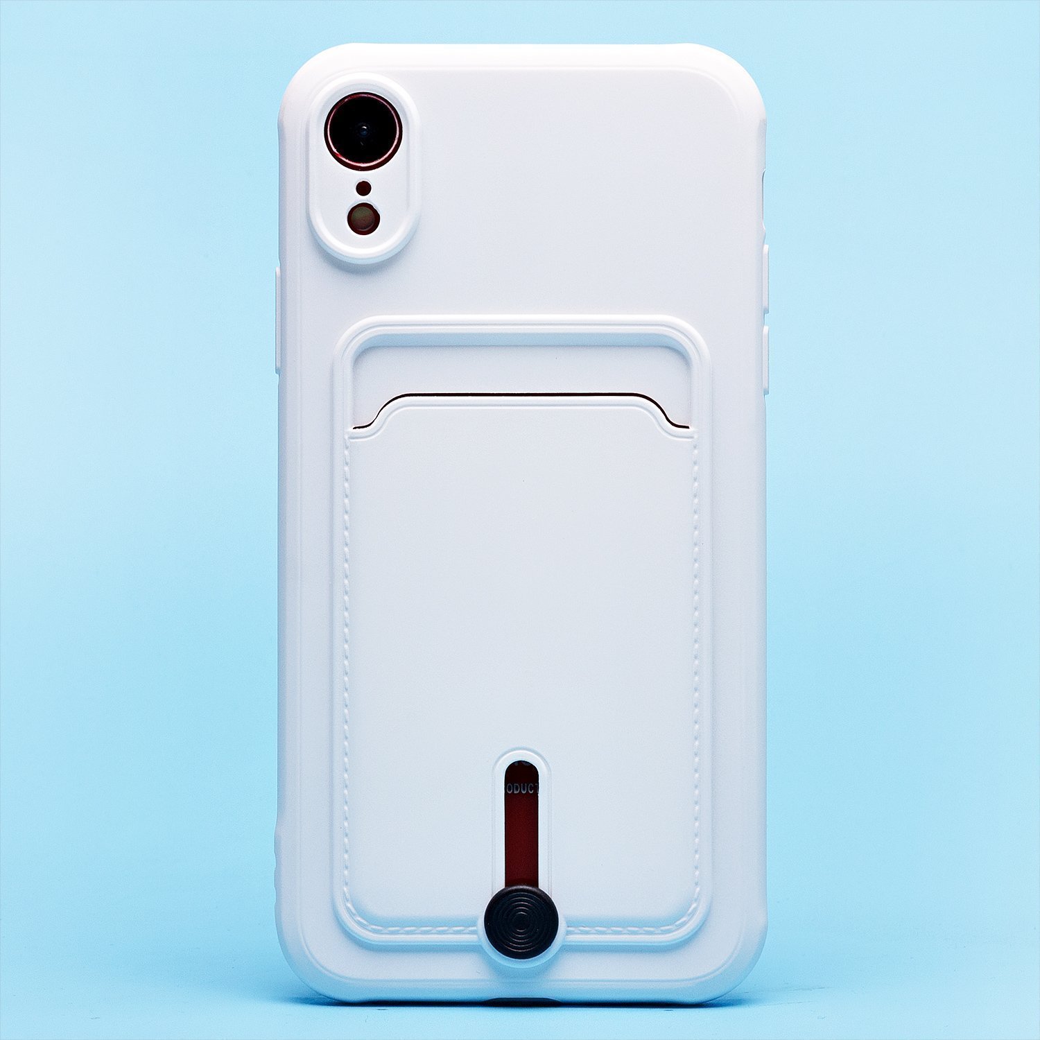 

Чехол iPhone XR силиконовый с картхолдером №4 <белый>, iPhone XR
