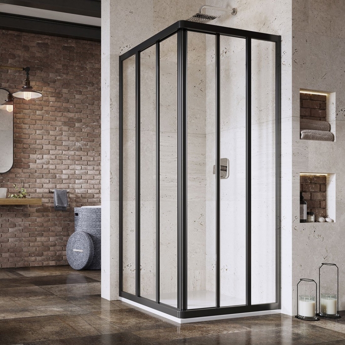 

Душевой уголок Ravak Supernova ASRV3/ASRV3 90x90 198 черный Transparent