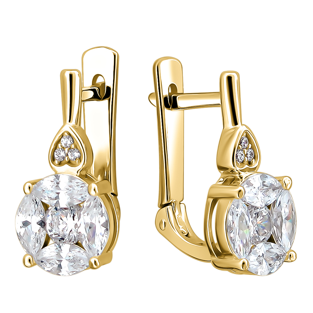 

Серьги из желтого золота Эстет 01С1312051, 01С1312051