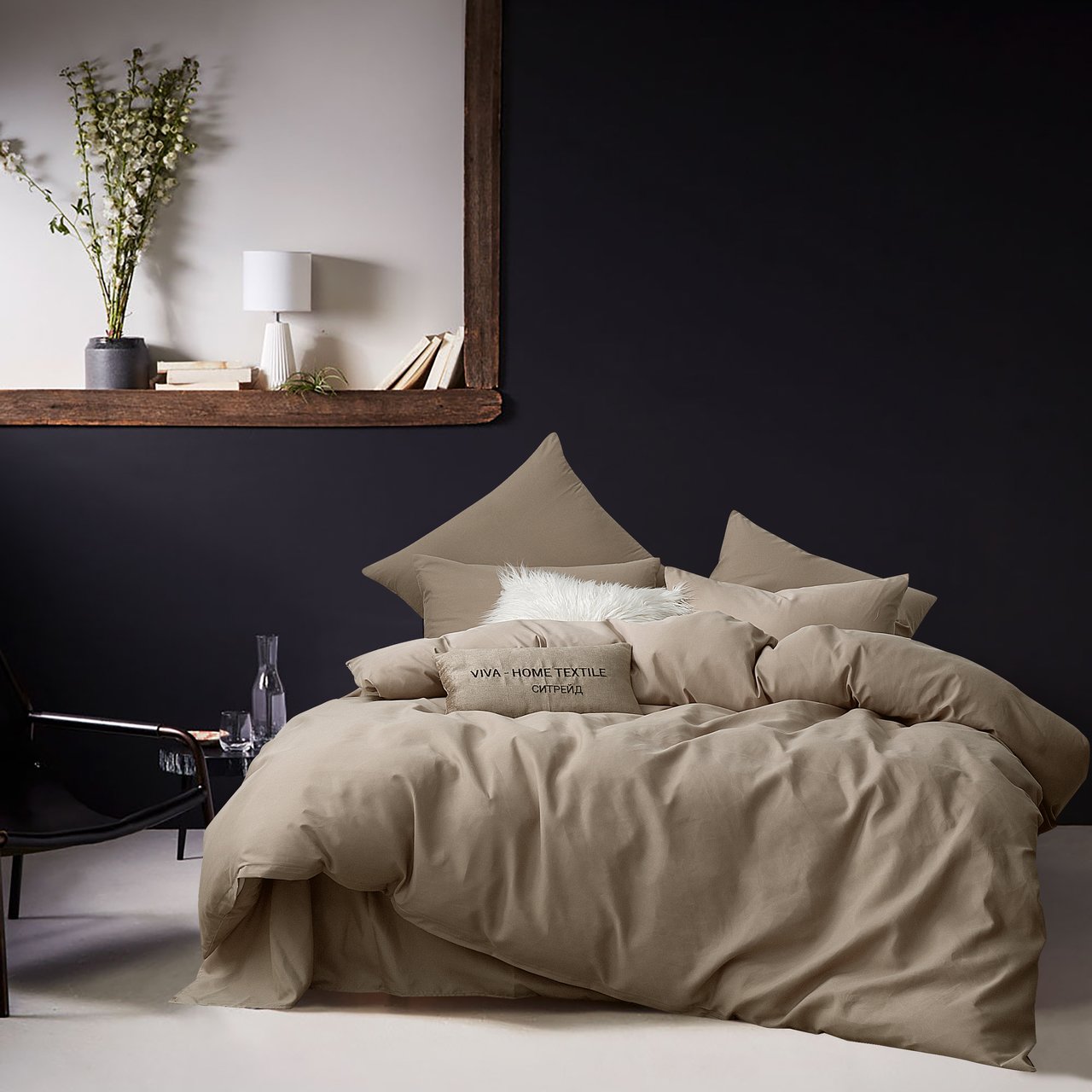 

Постельное белье СИТРЕЙД однотонное Beige, Семейный, наволочки 4 шт, Ситрейд CS