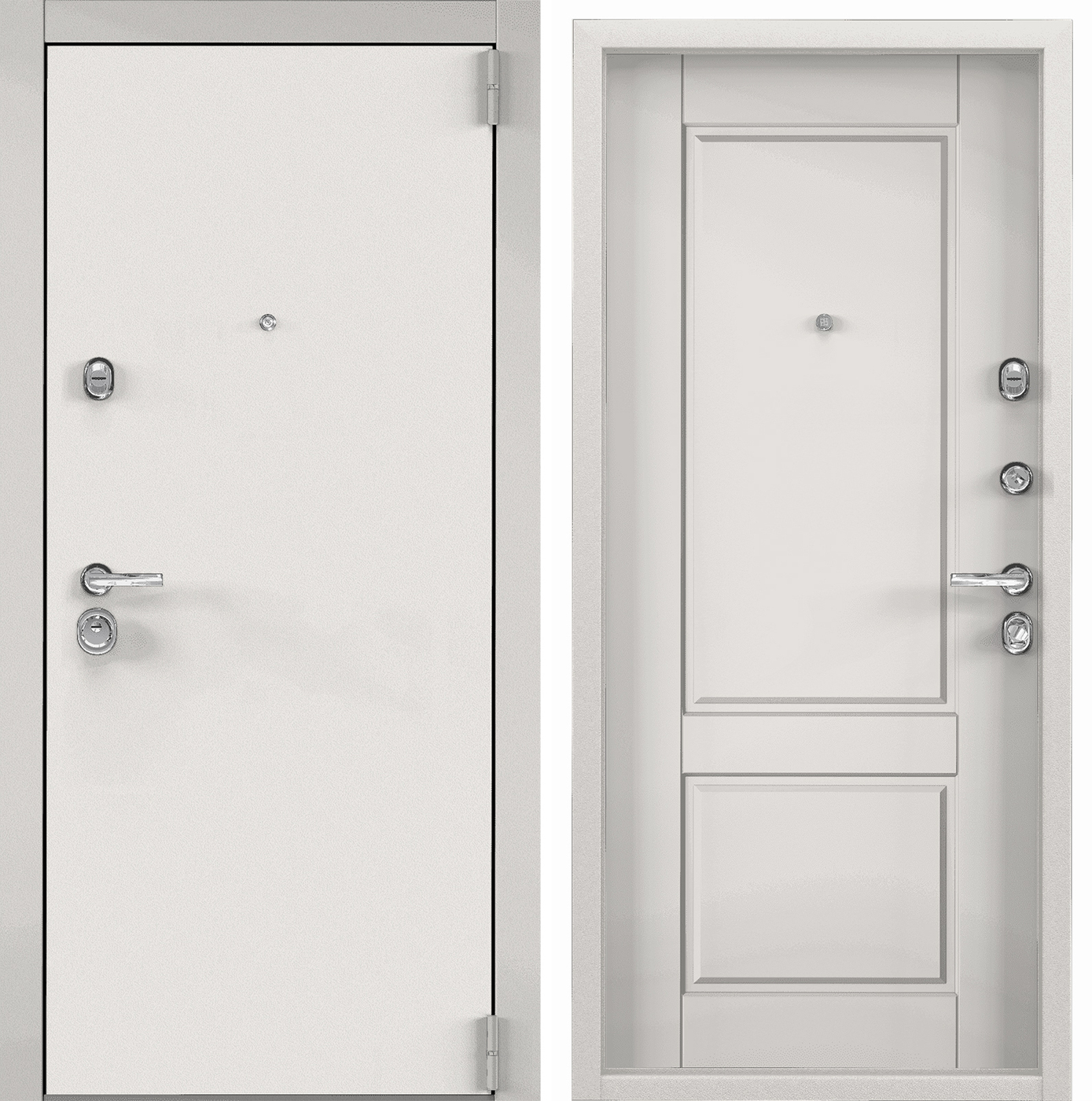Дверь входная для квартиры металлическая Torex Сomfort 950х2070, правый, серый/белый