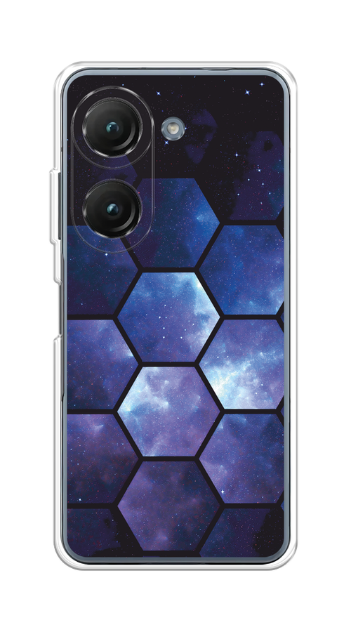 

Чехол на Asus ZenFone 9/ZenFone 10 "Соты космос", Черный;фиолетовый, 44950-1