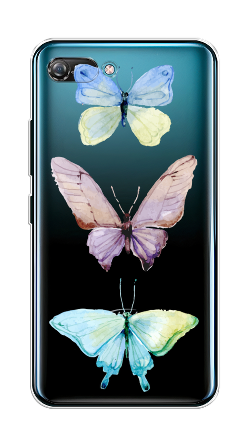 

Чехол на Itel A25/A35 "Акварельные бабочки", Бирюзовый;розовый, 3200950-1