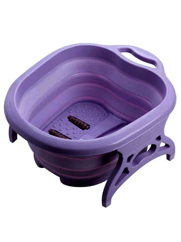 Ванночка для педикюра BYFASHION Foot SPA складная фиолетовая