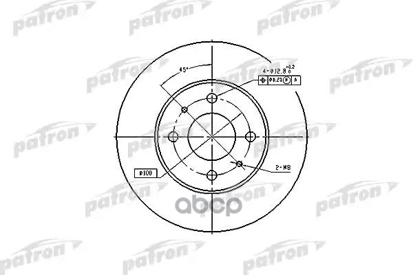 

Диск тормозной передн NISSAN: ALMERA I 95-00, ALMERA I Hatchback 95-00 PATRON PBD4018