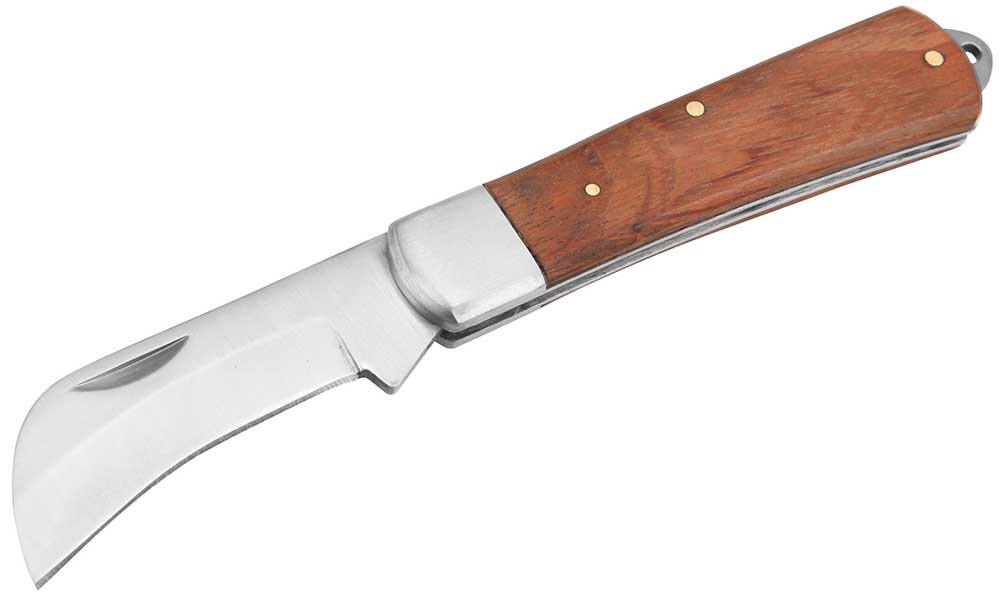 Нож монтерский складной с изогнутым лезвием WOKIN 551502, 195 мм нож садовый складной palisad изогнутое лезвие 170 мм деревянная рукоятка