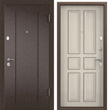 фото Дверь входная для квартиры металлическая torex delta-m 10 860х2050, правый, медь/бежевый torex стальные двери