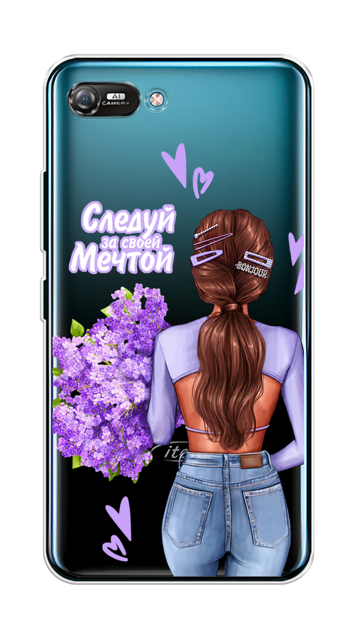 

Чехол на Itel A25/A35 "Следуй за своей мечтой", Фиолетовый;коричневый, 3200950-1