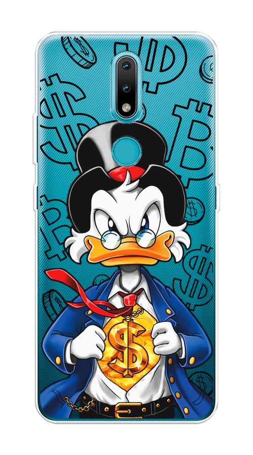 

Чехол на Nokia 2.4 "Scrooge Goldman", Черный;белый;синий, 123850-1