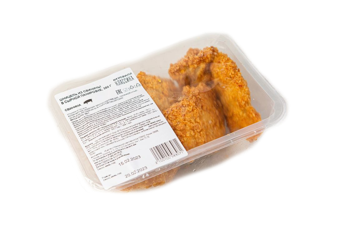

Шницель ВкусВилл из свинины в сырной панировке 350 г