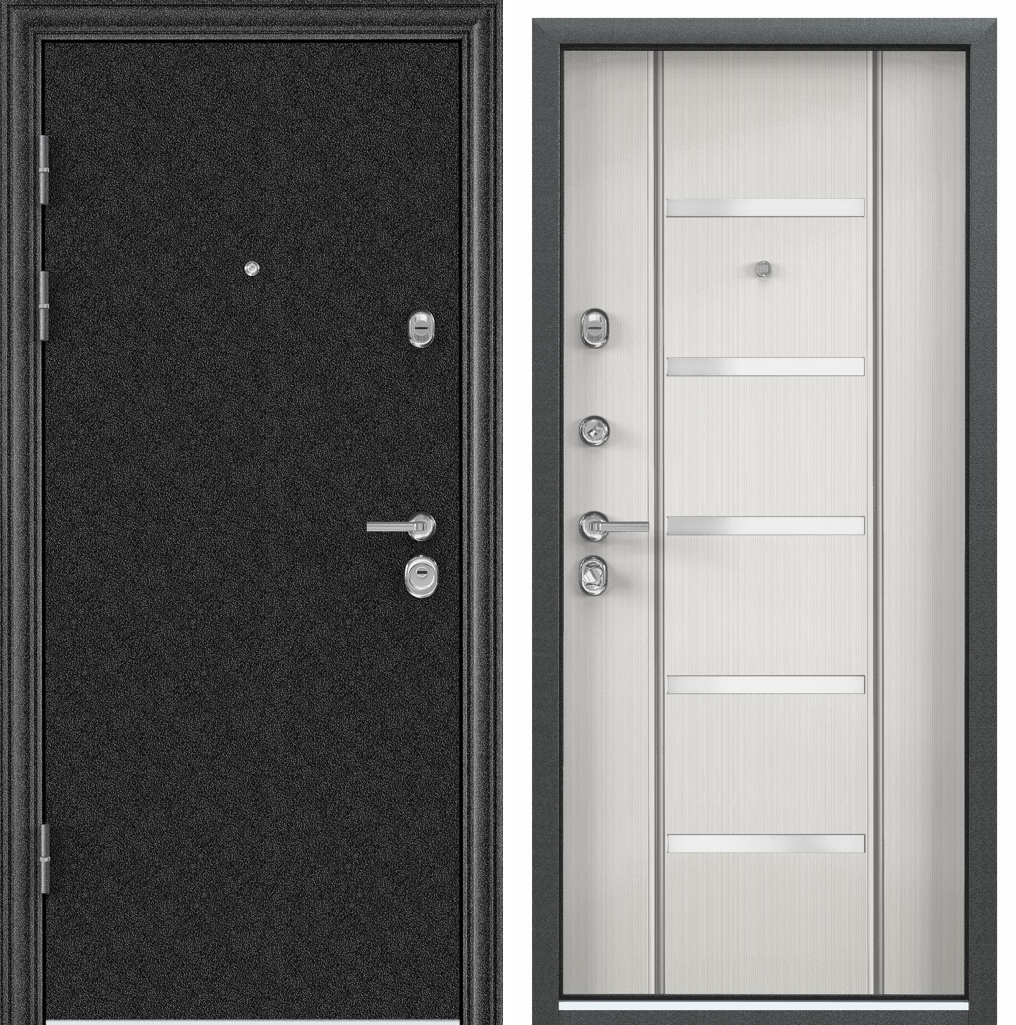 фото Дверь входная для квартиры металлическая torex ultimatum 950х2100, левый, черный/белый torex стальные двери