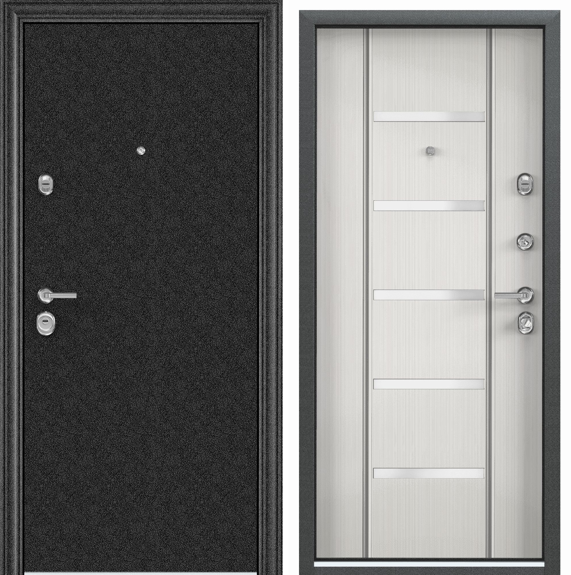 фото Дверь входная для квартиры металлическая torex ultimatum 880х2050, правый, черный/белый torex стальные двери