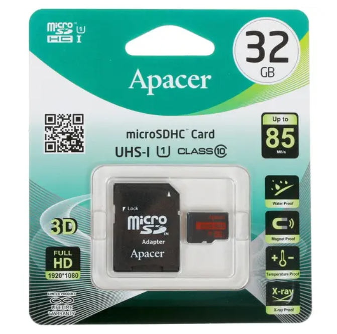 Карта памяти Apacer Micro SDHC 8Гб