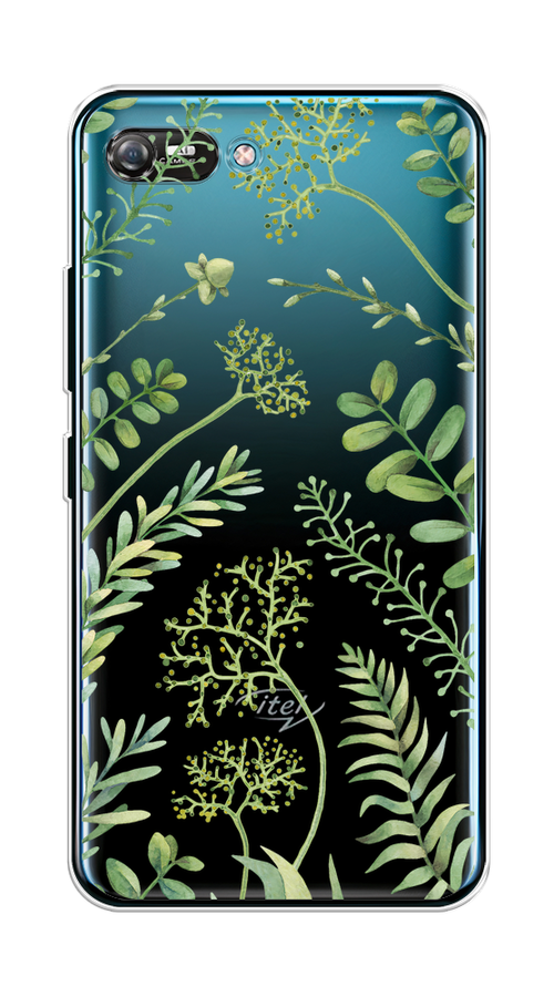 

Чехол на Itel A25/A35 "Green Leaves", Зеленый;прозрачный, 3200950-1