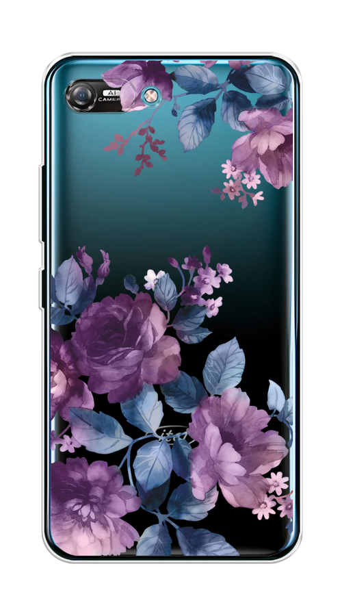 

Чехол на Itel A25/A35 "Purple Blossoms", Синий;фиолетовый, 3200950-1