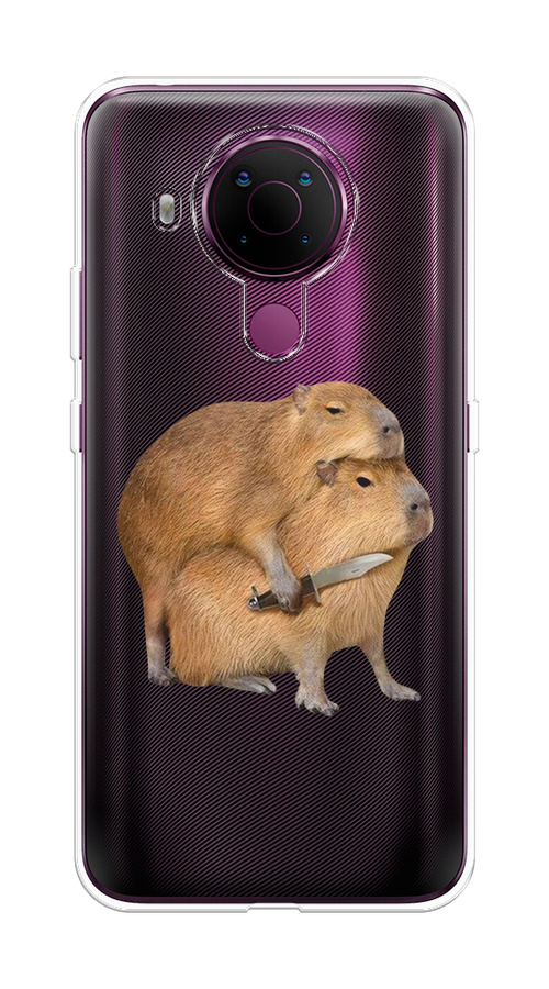 

Чехол на Nokia 5.4 "Капибара с ножом", Бежевый, 123650-1