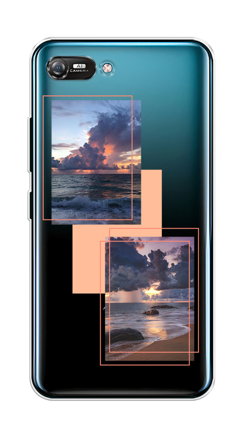 

Чехол на Itel A25/A35 "Sky collage", Розовый;прозрачный;синий, 3200950-1