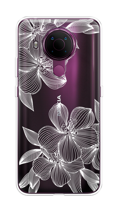 

Чехол на Nokia 5.4 "Крокус", Белый;прозрачный, 123650-1