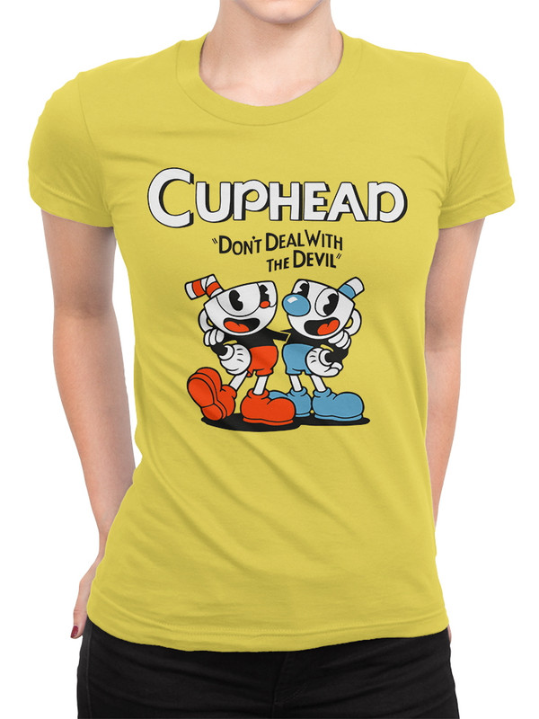 

Футболка женская Dream Shirts Капхед 23565611 желтая XL, Капхед 23565611