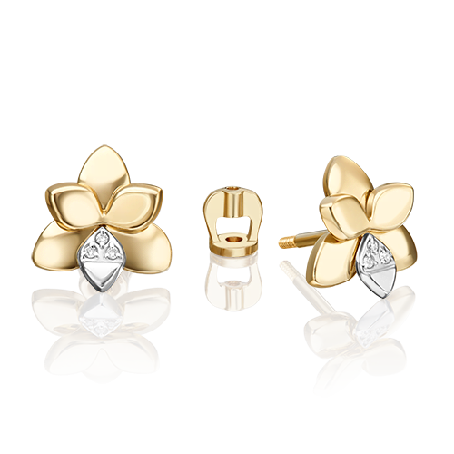 

Серьги пусеты из золота PLATINA jewelry 02-4995, бриллиант, 02-4995