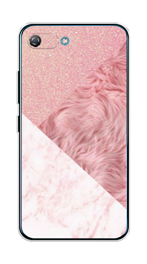 

Чехол на Itel A25/A35 "Текстурные треугольники", Розовый;белый, 3200950-1