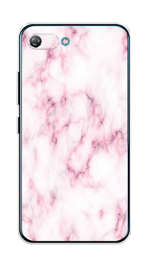 

Чехол на Itel A25/A35 "Мрамор с розовым", Белый;розовый, 3200950-1