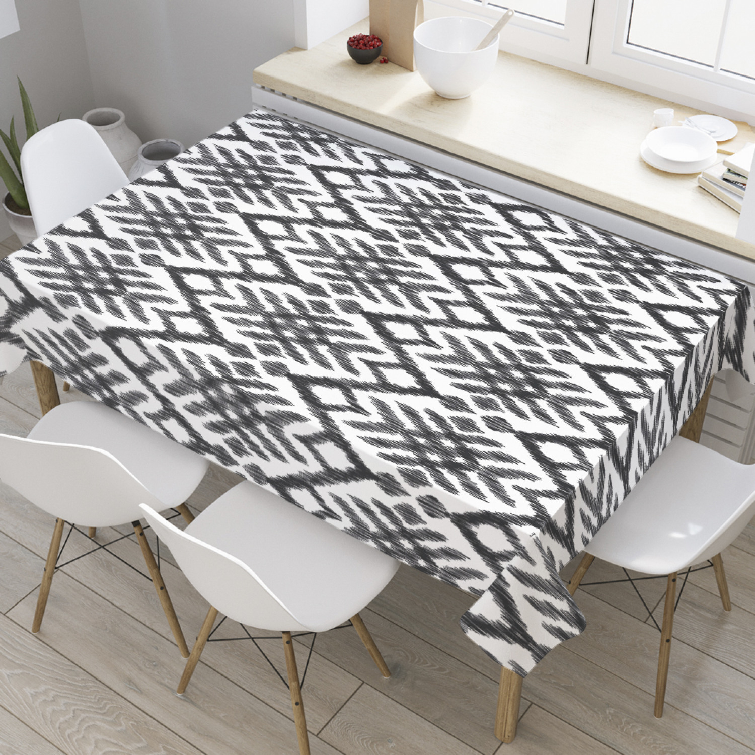 

Скатерть прямоугольная JoyArty "Комбинированный орнамент" из оксфорда, 120x145 см, Белый, Комбинированный орнамент