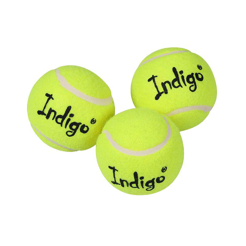 Мяч для большого тенниса INDIGO,(3шт/уп),начальный уровень,желтый,IN145