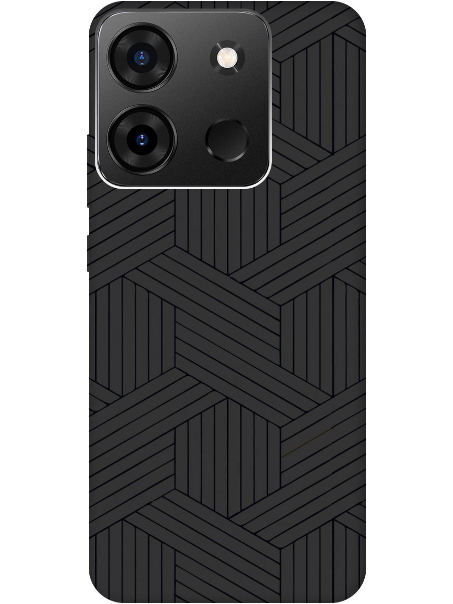 

Силиконовый чехол на Infinix Smart 7 Plus с рисунком "Милый узор" Soft Touch черный, 20000074