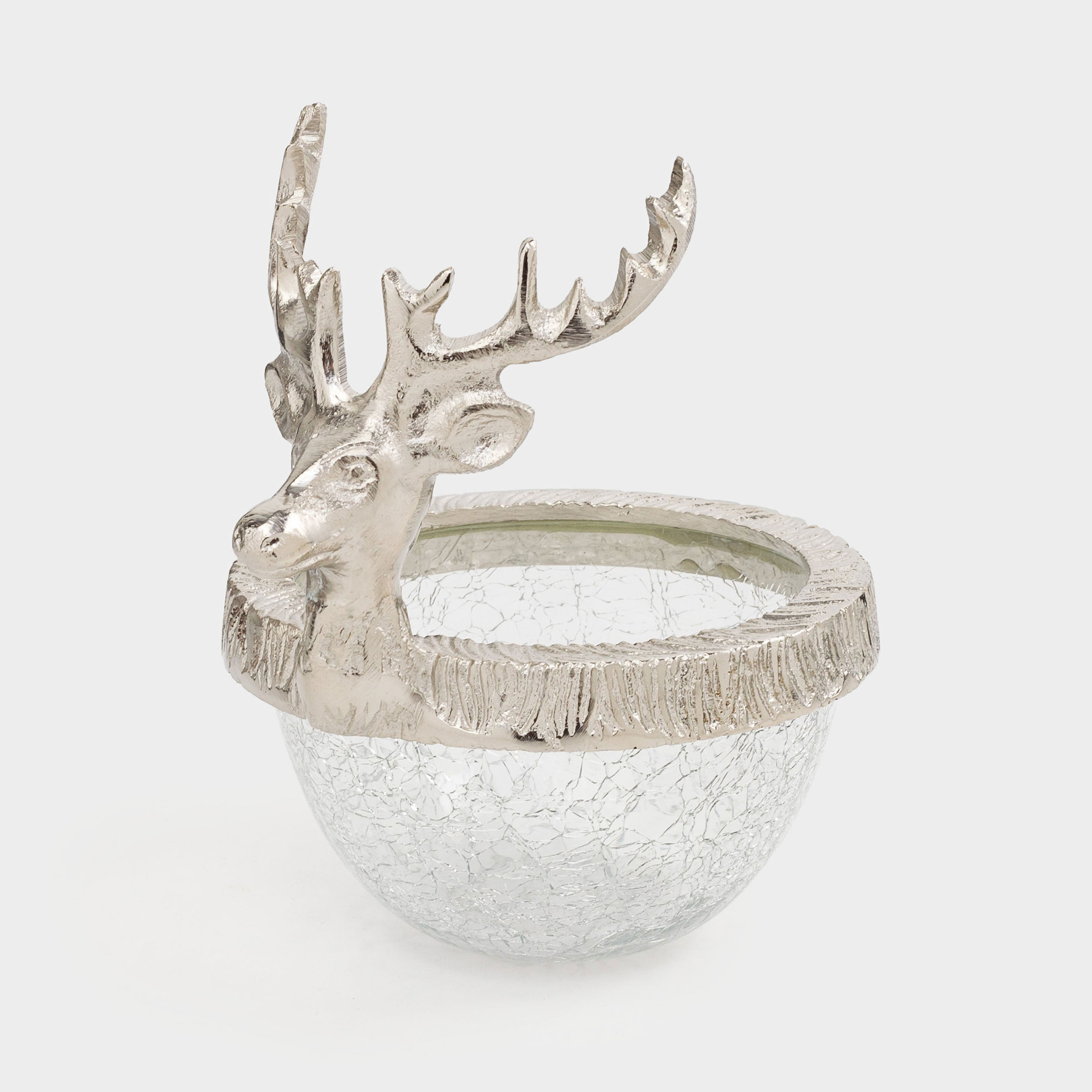 

Пиала, 17х12 см, стекло/металл, серебристая, Олень, Arctic deer