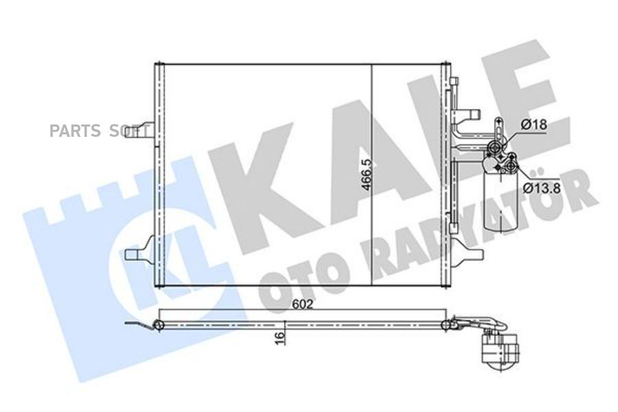 

Радиатор кондиционера Volvo S60 II/V60 I/Xc70 II 08>18 KALE 353075