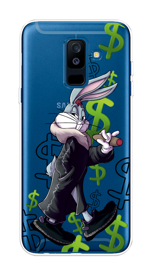 

Чехол на Samsung Galaxy A6 Plus "Rich Bugs Bunny", Зеленый;черный;голубой, 26050-6