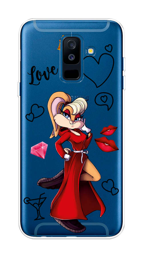 

Чехол на Samsung Galaxy A6 Plus "Rich Lola Bunny", Красный;бежевый;оранжевый, 26050-6