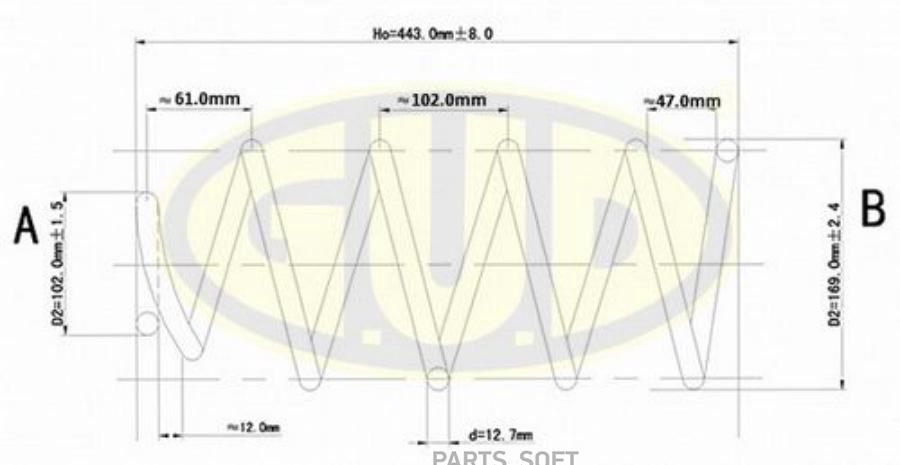 

Пружина Пер Citroen C4 1.6-2.0 V16/1.6hdi 04> G.U.D арт. GCS015642