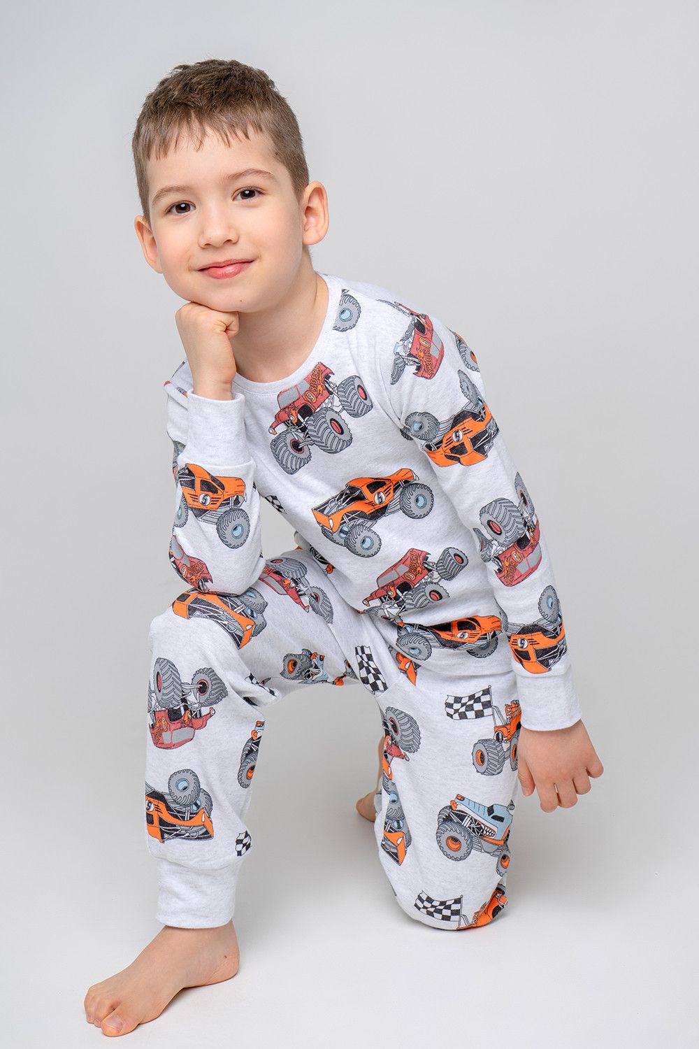 

Пижама детская CROCKID К1552/машины на св.сером меланже, светло-серый, 86, К1552/машины на св.сером меланже