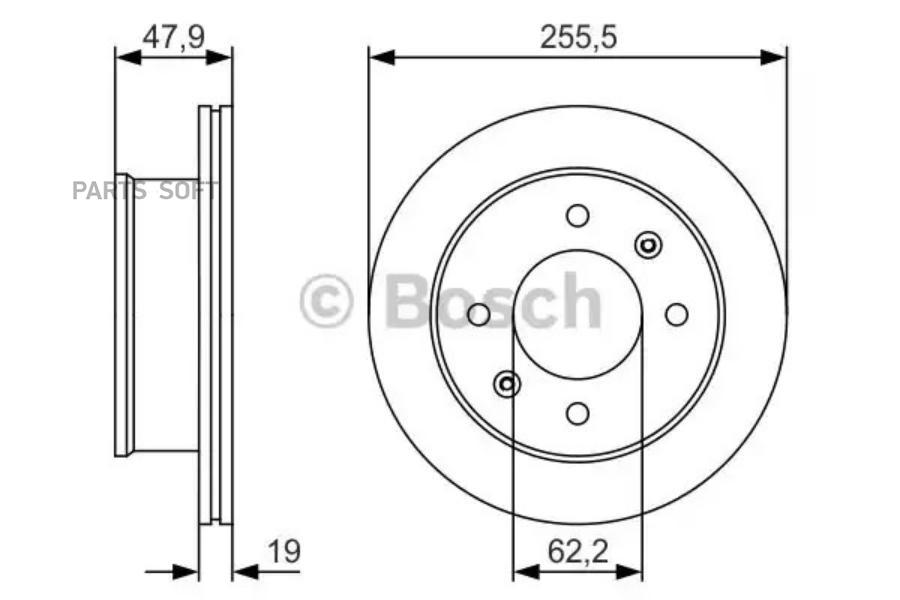

Тормозной диск Bosch передний premium 0986479s21