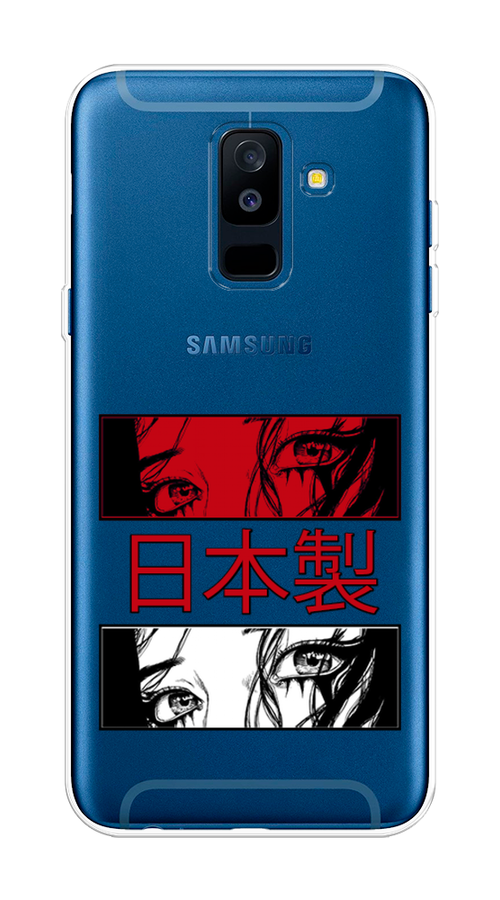 

Чехол на Samsung Galaxy A6 Plus "Аниме глаза манга", Красный;белый;черный, 26050-4