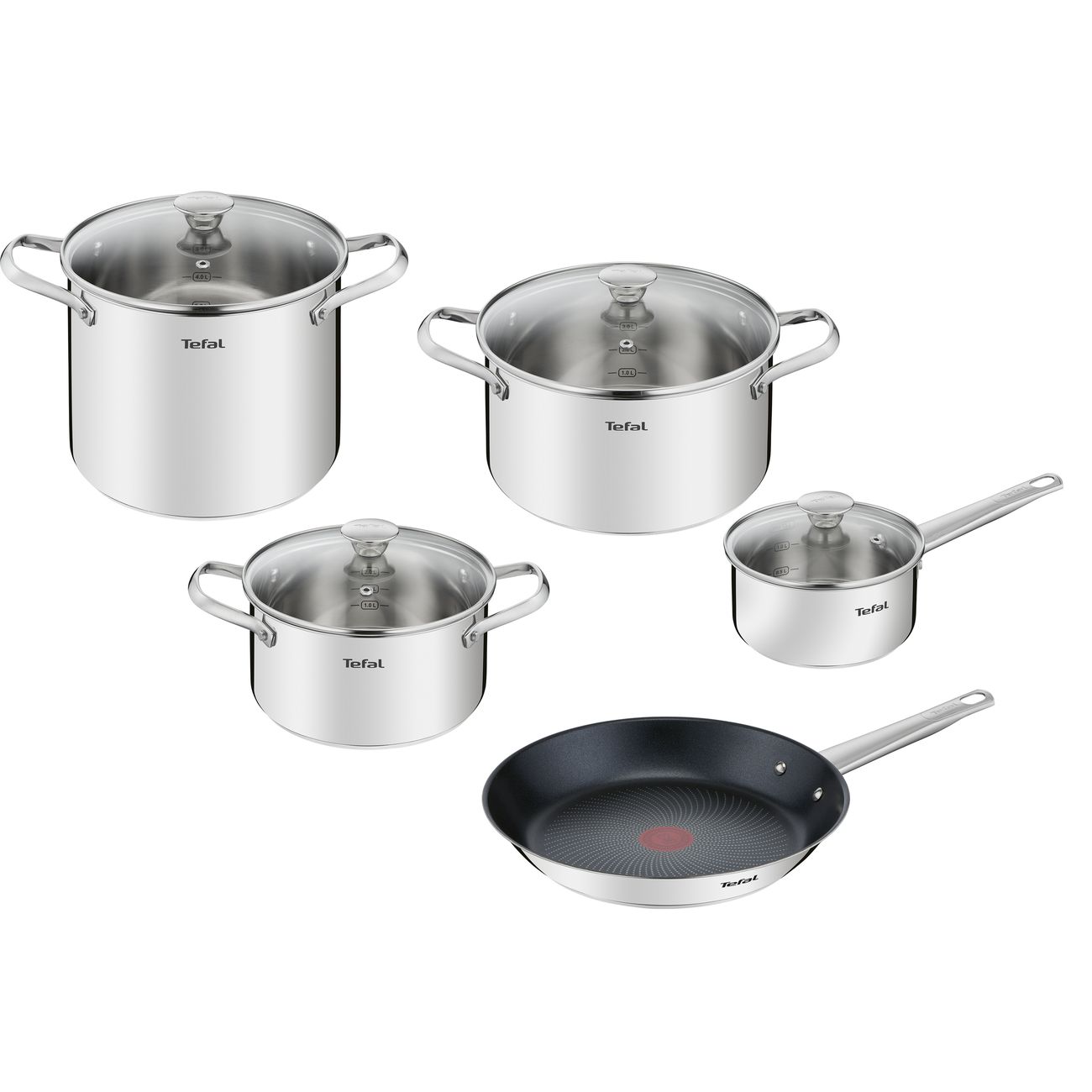 

Набор посуды Tefal Cook Eat, 9 предметов (B922S955), Серебристый, Cook Eat, 9 предметов (B922S955)