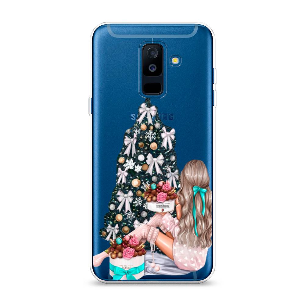 

Чехол на Samsung Galaxy A6 Plus "New Year", Зеленый;бежевый;голубой, 26050-5