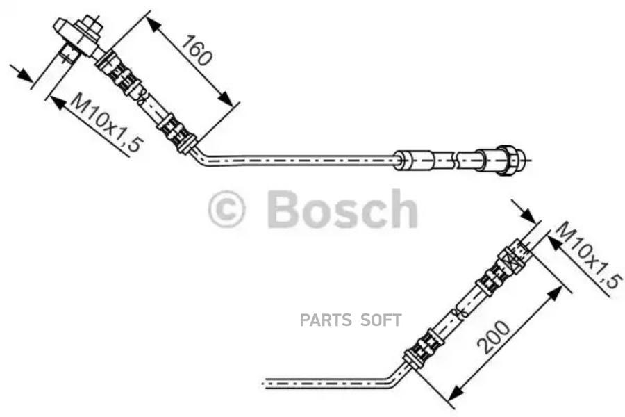 

Шланг тормозной bmw x5 e53 570мм задний лев. Bosch 1 987 476 054