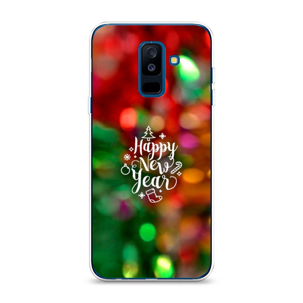 

Чехол на Samsung Galaxy A6 Plus "Новый Год на елке", Зеленый;красный;желтый, 26050-5